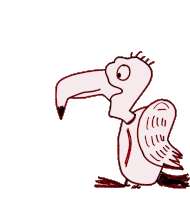 Gif animé vautour marche